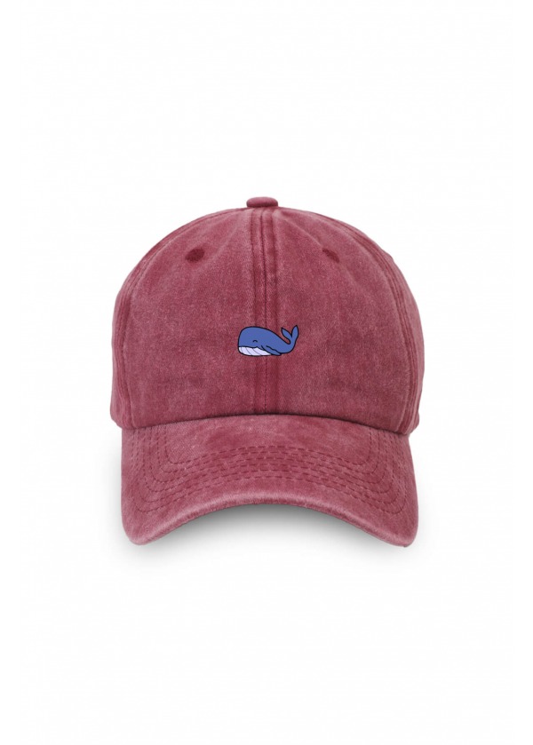 Okyanus Serisi Şapka Bordo Balina