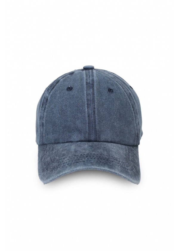 Vintage Yıkamalı Şapka Lacivert Denim